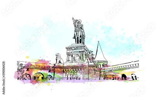Canvas Print Building view with landmark of Budapest is the capital and the most populous city of Hungary