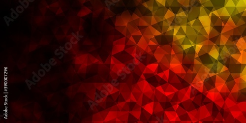 Dark Pink  Yellow vector background with polygonal style.