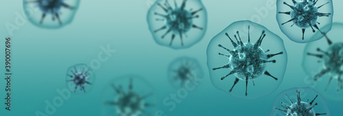 New covid-19 conoravirus outbreak. 3D illustration