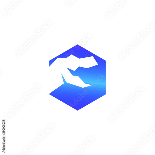 logo dinosaurus icon vector temple