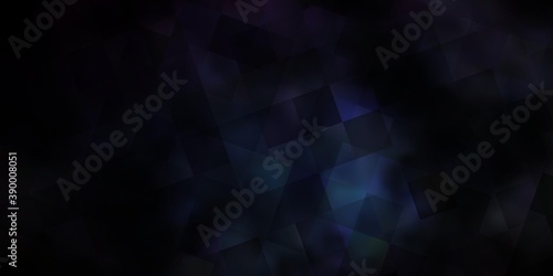 Dark BLUE vector backdrop with lines, rhombus.