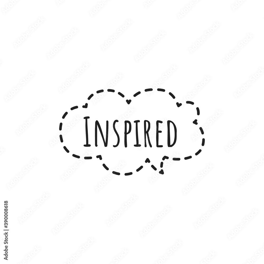 Fototapeta premium ''Inspired'' Word Lettering