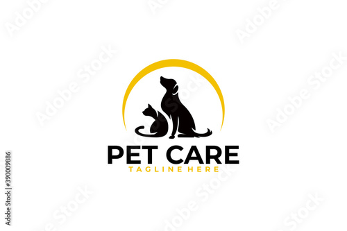 pet care logo icon vector isolated