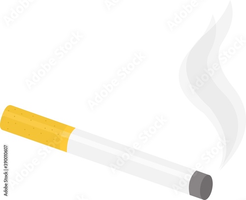 Vector illustration of a cigarette emoticon