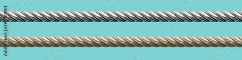 Seamless ropes. Vector realistic isolated rope