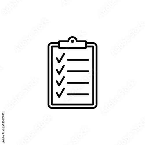 Clipboard with checklist icon vector illustration