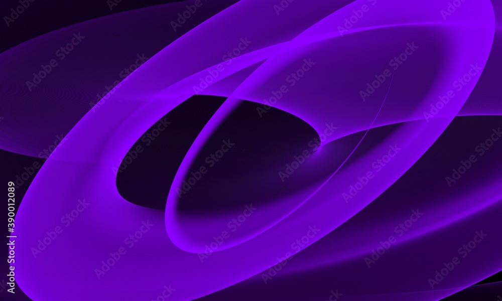 Fototapeta premium Abstract purple wave on a black background 
