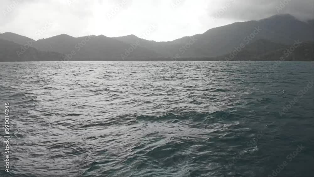 Drone shots of rainy tropical islands near Puerto Princesa, Pawalan, The Philippines Drone shots of rainy tropical islands near Puerto Princesa, Pawalan, The Philippines
