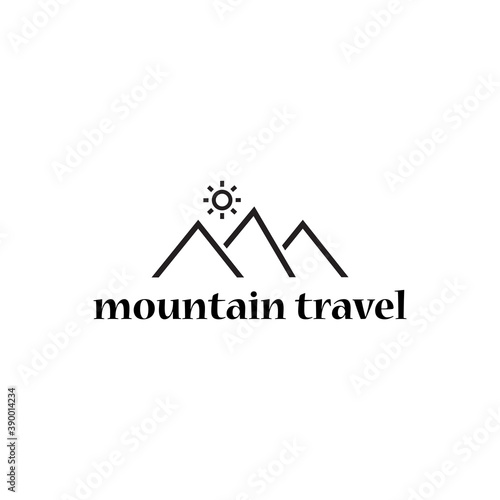 Mountain Travel Logo Vector Natural