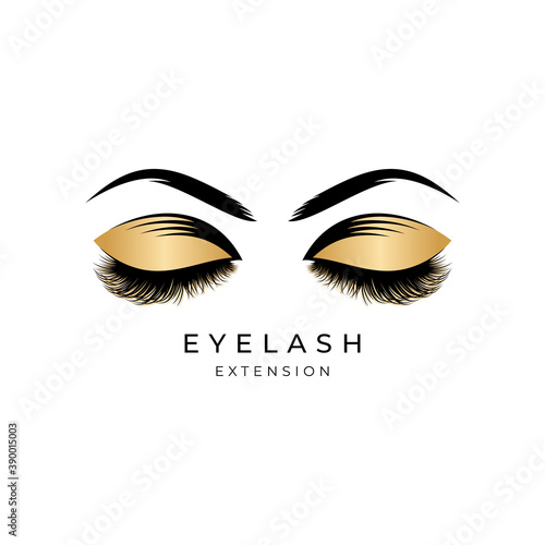 Luxury Beauty Eyelashes Extension Logo Design