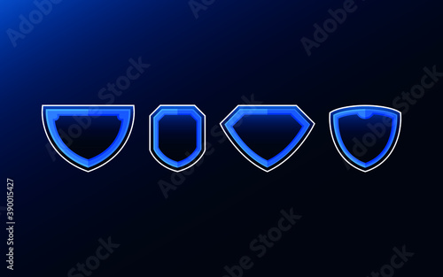 Set of shield emblem vector sign icon for esport logo game