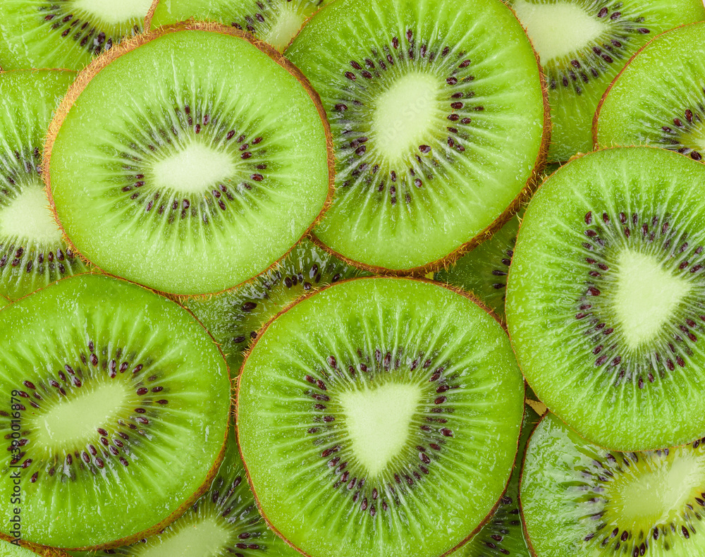Fresh sliced kiwi fruit. For background image. Fresh sliced kiwi fruit. For background image.