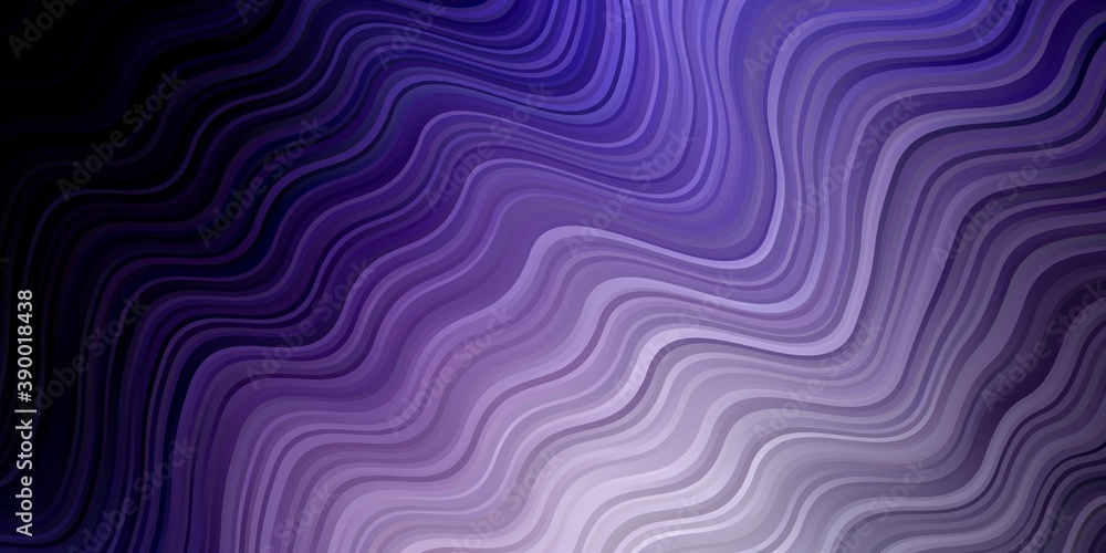 Light Purple vector template with curved lines.