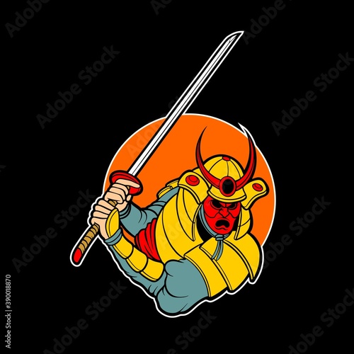 demon samurai logo