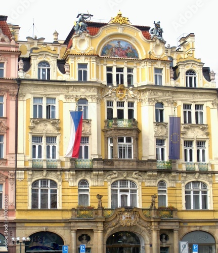 Beautiful Baroque building in Old Town Square Prague 