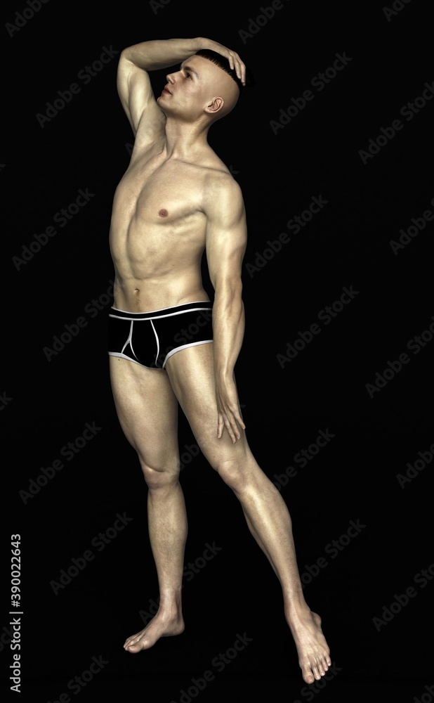 Ballet pose of a male dancer Ballet pose of a male dancer