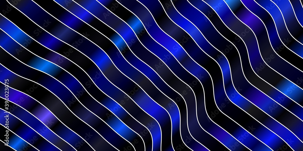 Obraz premium Dark Pink, Blue vector texture with curves.