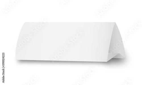 blank table paper card mockup on white background.