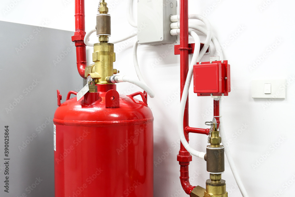 Naklejka premium FM-200 Suppression Systems, FM200 Gas Flooding System