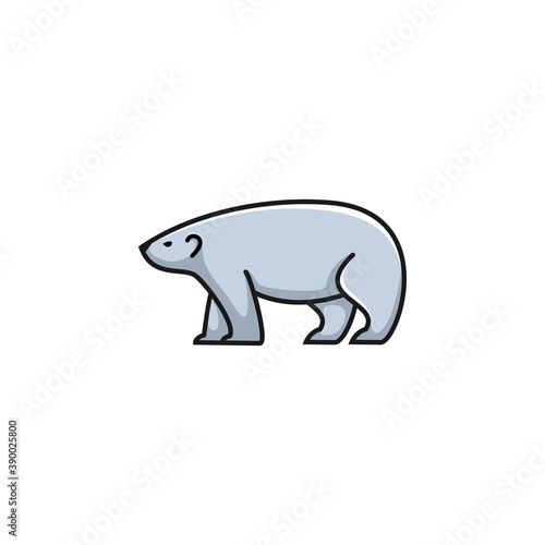 Polar Bear Design Vector logo icon © LOGTURNAL