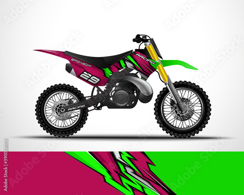 Motorcycle, Motocross wrap decal and vinyl sticker design.