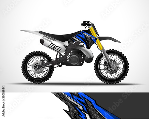 Motorcycle, Motocross wrap decal and vinyl sticker design.