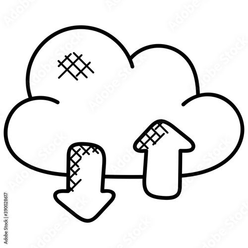 
Cloud computing network sharing icon
