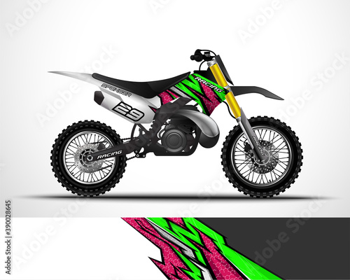 Motorcycle, Motocross wrap decal and vinyl sticker design.