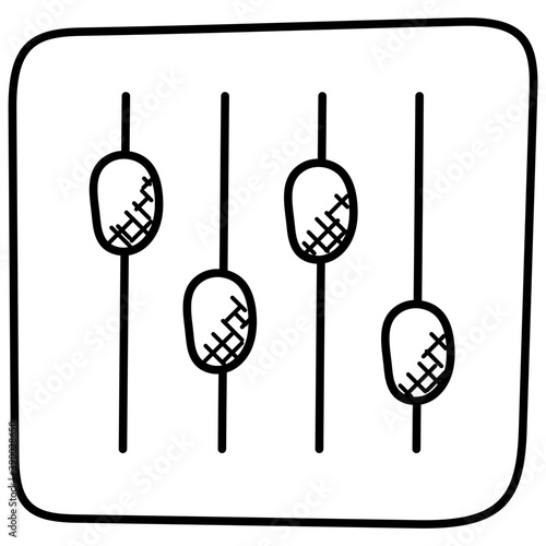
Get settings done with this equalizer doodle icon

