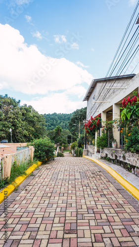 Tourists street in Intibuca Honduras photo