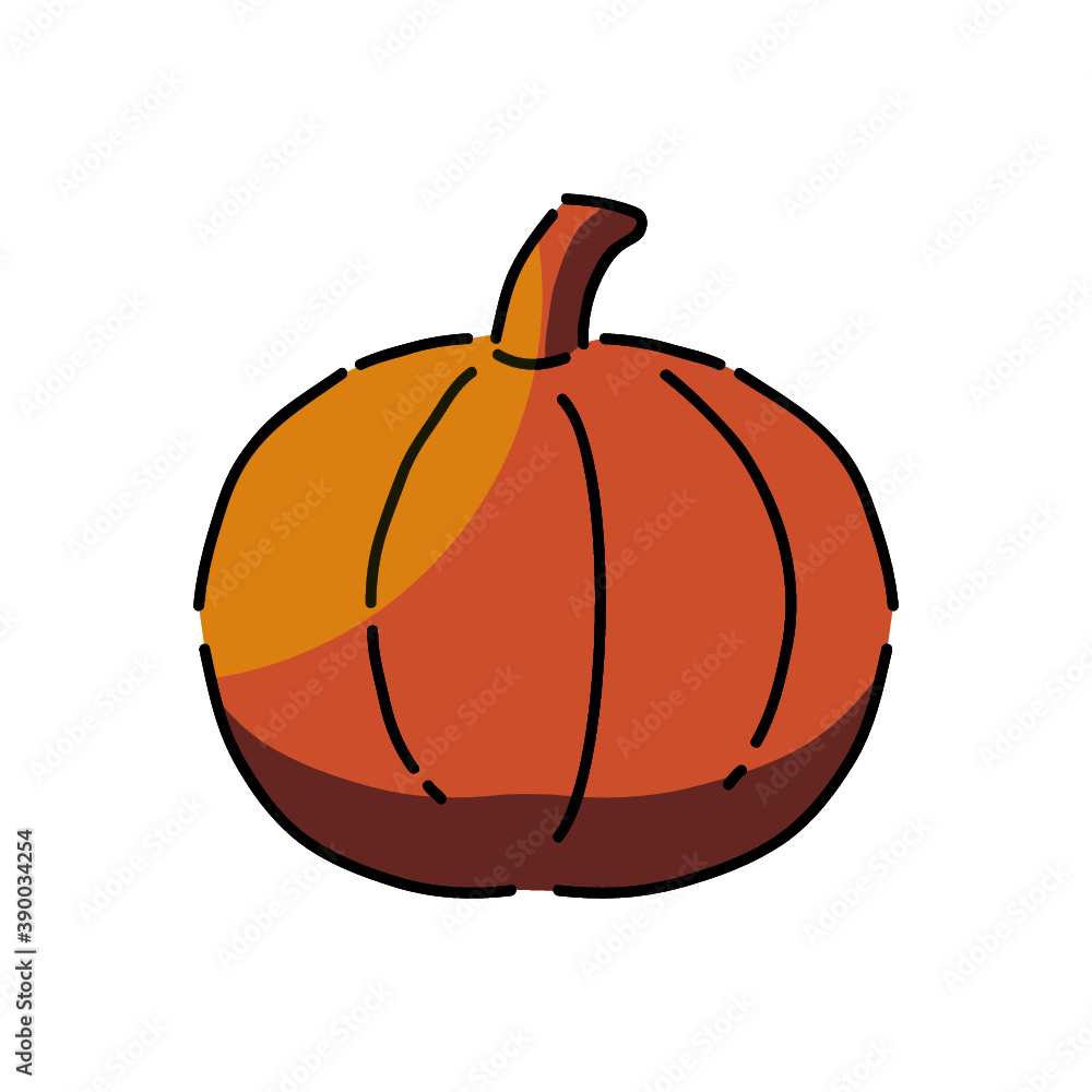 Obraz premium pumpkin filled colour icon vector