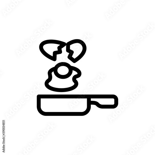 omelet at pan, scrambled egg, icon, vector, design trendy
