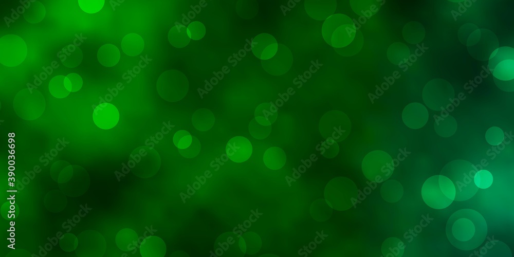 Dark Green vector texture with disks. Dark Green vector texture with disks.