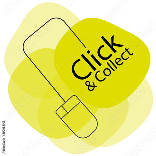 Click and Collect and home delivery internet shopping concept to beat lockdown 2.0