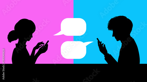 Online dating app on smartphone