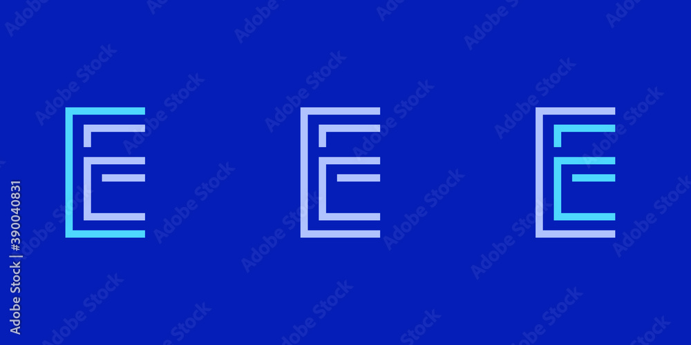 Letter EE Logo Inspiration, initial logo design stock illustration. Letter EE Logo Inspiration, initial logo design stock illustration.