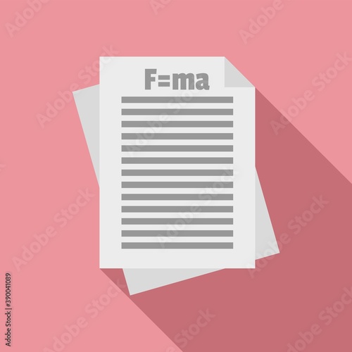 Newton force paper icon. Flat illustration of newton force paper vector icon for web design
