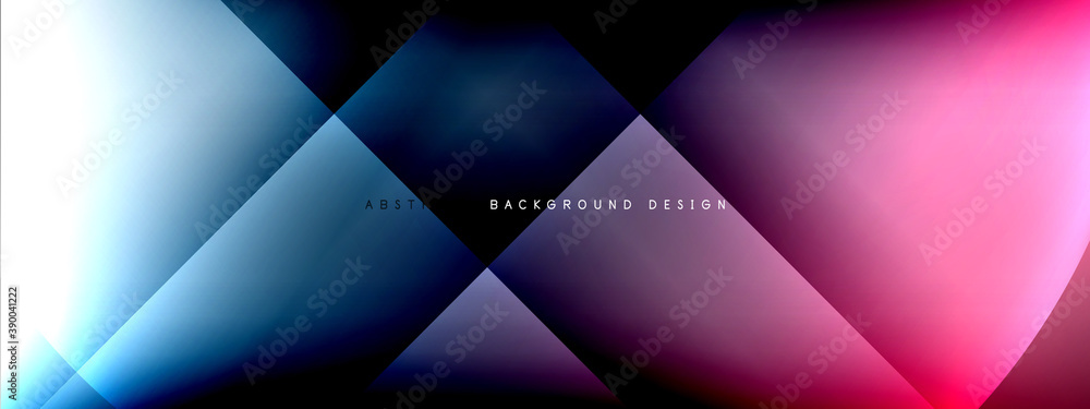 Obraz premium Vector abstract background - circle and cross on fluid gradient with shadows and light effects. Techno or business shiny design templates for text
