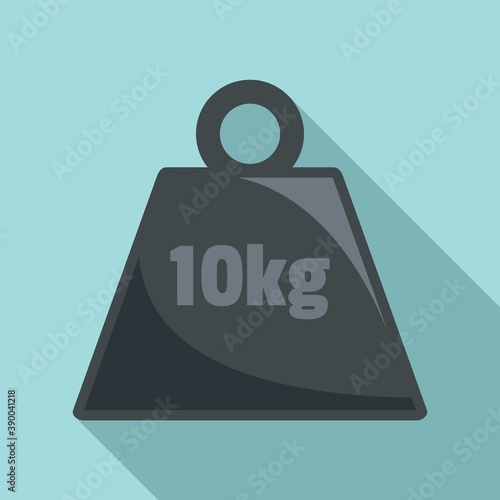 10 kg force weight icon. Flat illustration of 10 kg force weight vector icon for web design photo