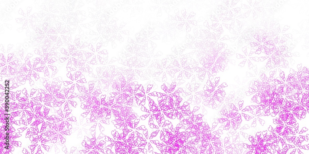 Light pink vector abstract artwork with leaves.