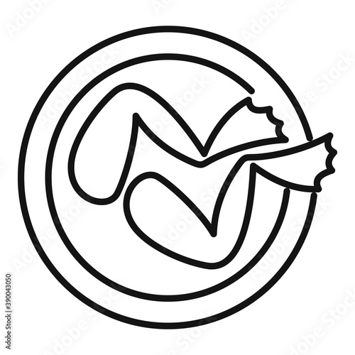 French frog legs icon. Outline french frog legs vector icon for web design isolated on white background