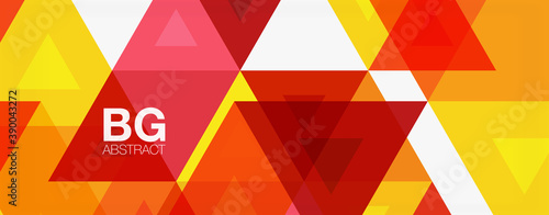 Mosaic triangle pattern abstract background for cover, banner, flyer and poster and other template