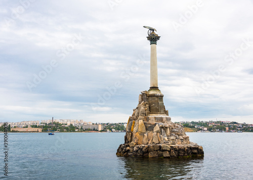Monument to sunken ships in Sevastopol in the Crimea dedicated to the heroes of the Crimean War of 1853-1856. It was designed by Amandus Adamson and built by Valentin Feldmann in 1905