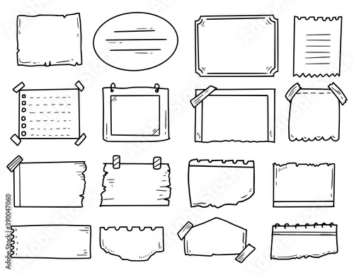 Bullet journal notes drawing collection