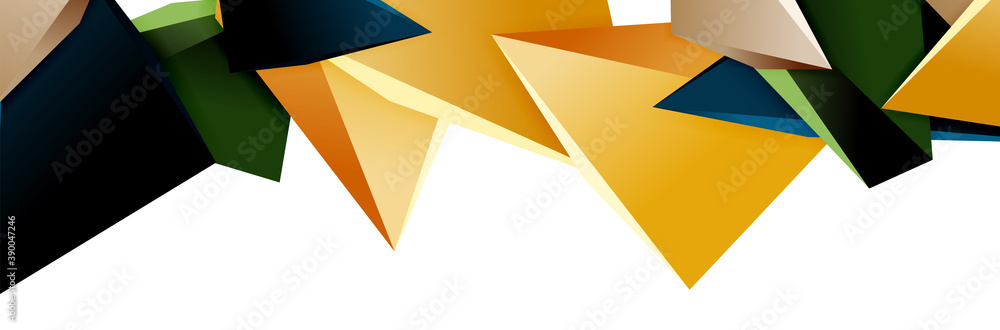 Triangle mosaic abstract background, 3d triangular low poly shapes. Geometric vector illustration for covers, banners, flyers and posters and other Triangle mosaic abstract background, 3d triangular low poly shapes. Geometric vector illustration for covers, banners, flyers and posters and other