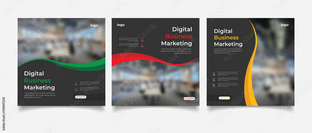 Digital business marketing banner for social media post template Digital business marketing banner for social media post template