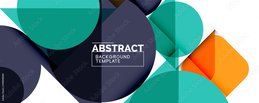 Clean minimal geometric abstract background with triangles and circles. Vector illustration for covers, banners, flyers and posters and other designs Clean minimal geometric abstract background with triangles and circles. Vector illustration for covers, banners, flyers and posters and other designs