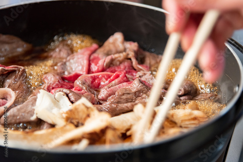 Cuadro en lienzo すき焼き