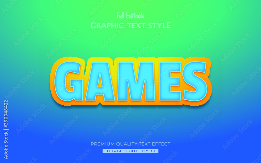 Games Editable Text Effect