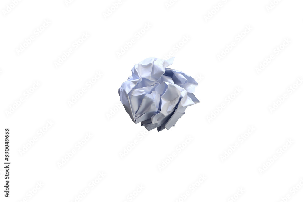 A crumpled paper ball isolated on a white background. A crumpled paper ball isolated on a white background.